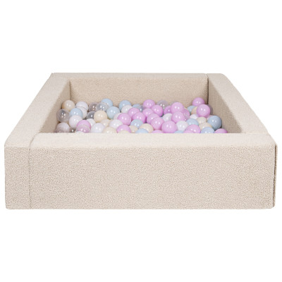 Piscina infantil cuadrada de bolas 300 piezas cuadrado boucle Piscina infantil cuadrada de bolas 300 piezas cuadrado boucle